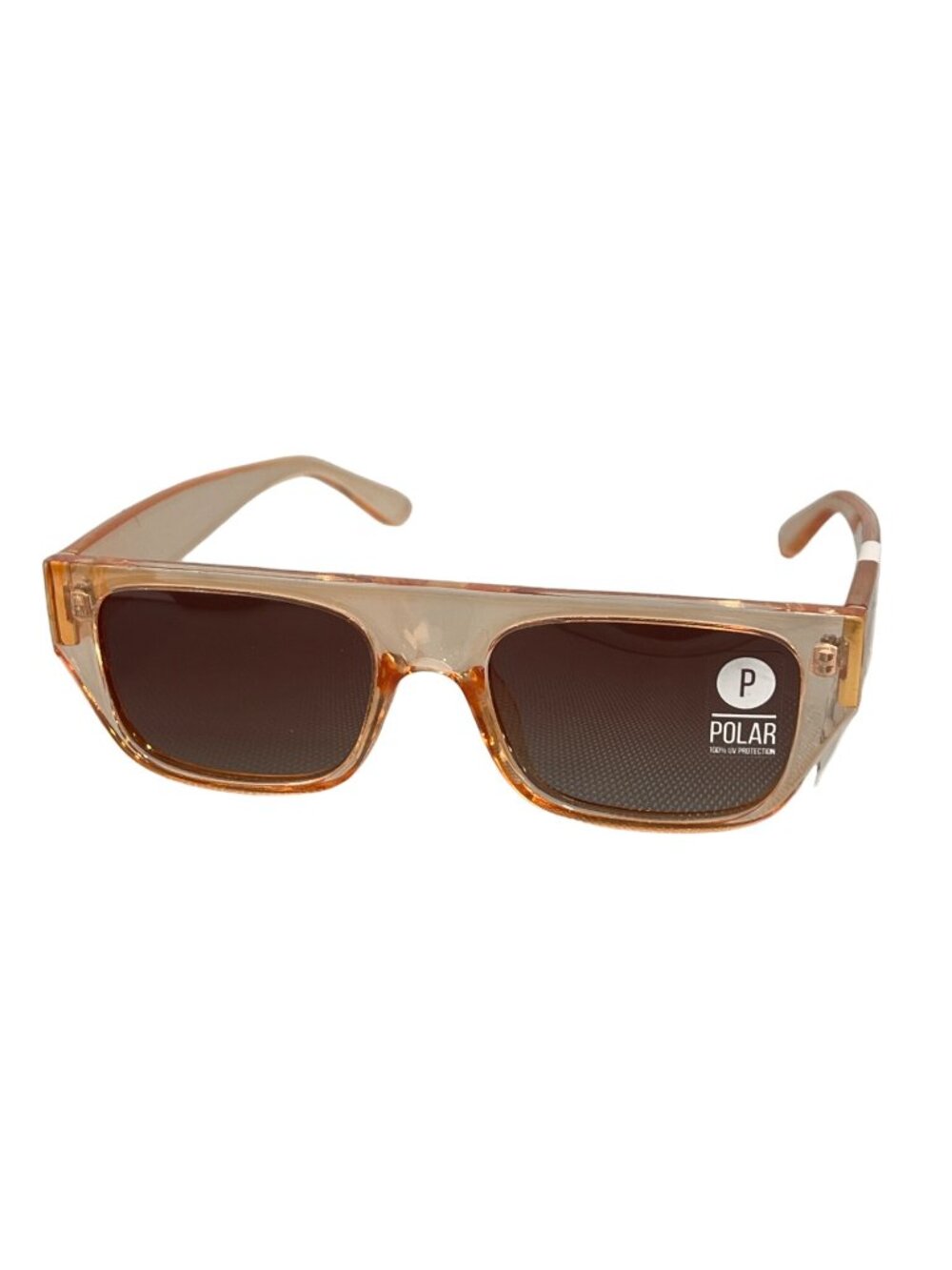Kreedom Amsterdam Polarized Sunglasses UV Protection Clear Orange Frame Chic NEW